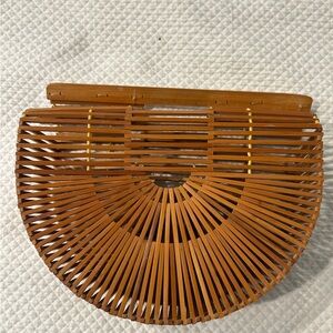 Wicker or Wooden clutch